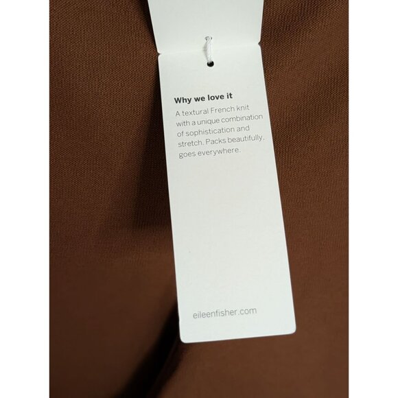 Eileen Fisher Womens 1X Nutmeg Slim Ankle Pants Stretch Crepe French Knit nwt - Picture 7 of 16